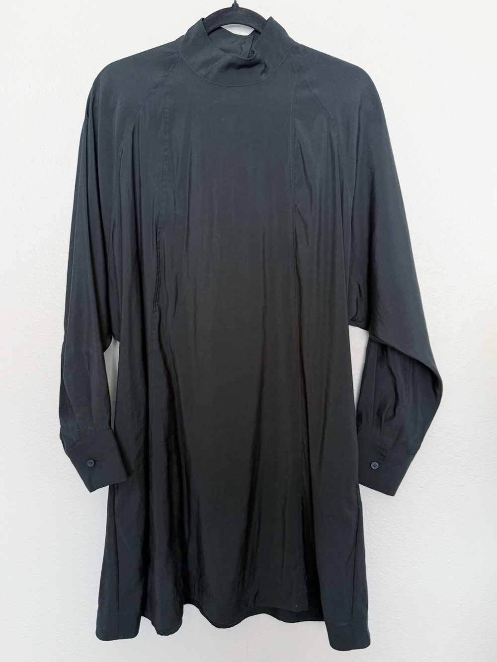 COS Batwing Sleeve Mini Dress High Neck Modal Oversized US 8 - Picture 2 of 12